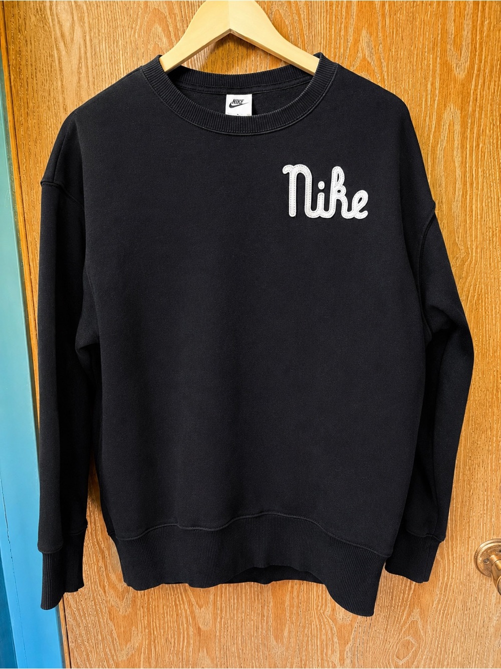 Nike Black Crewneck Sweatshirt with White Script